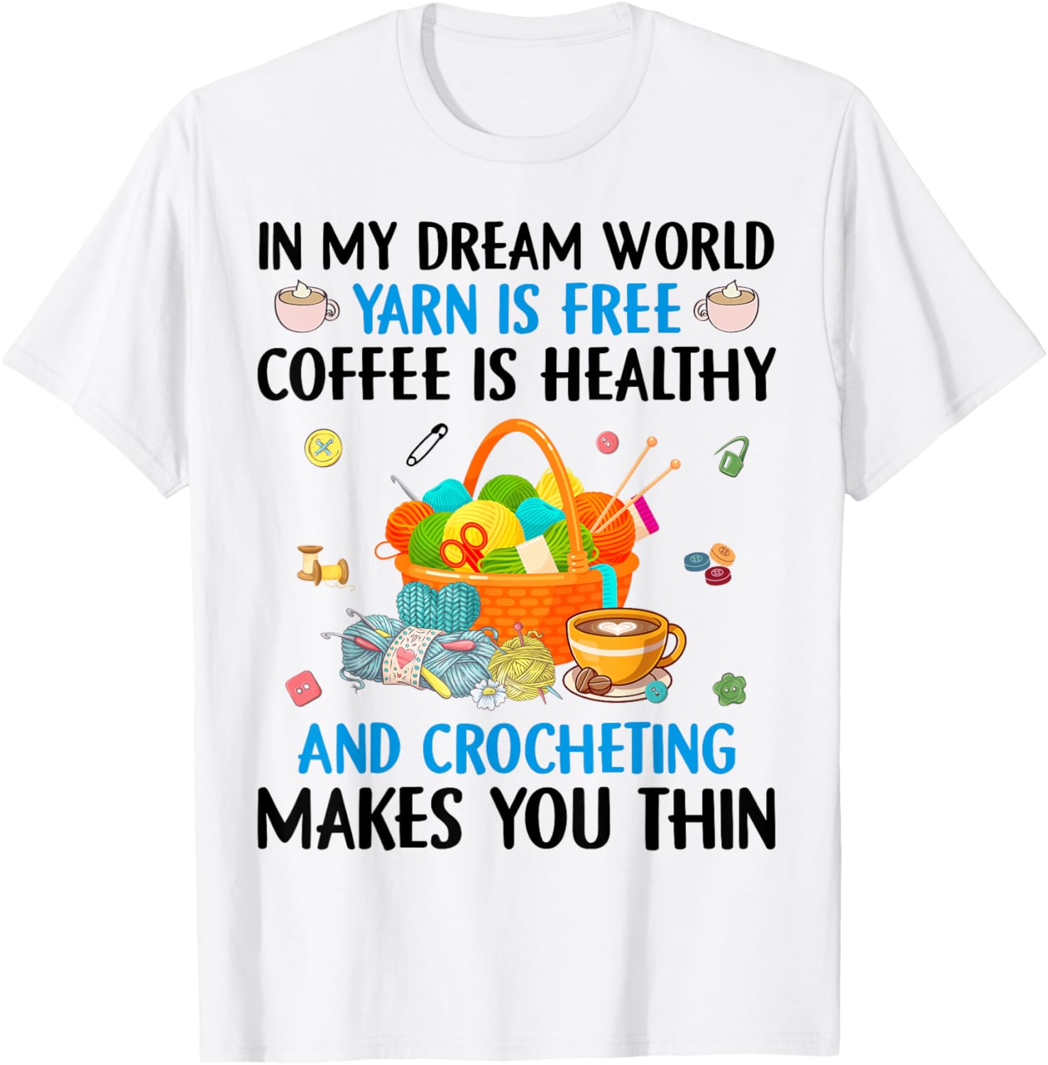 Funny Crocheting Crochet Coffee Lover Yarn Knitting knitter