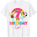 Happy 7th Birthday Plush Marshmallow Girls Kids Cute Design 255