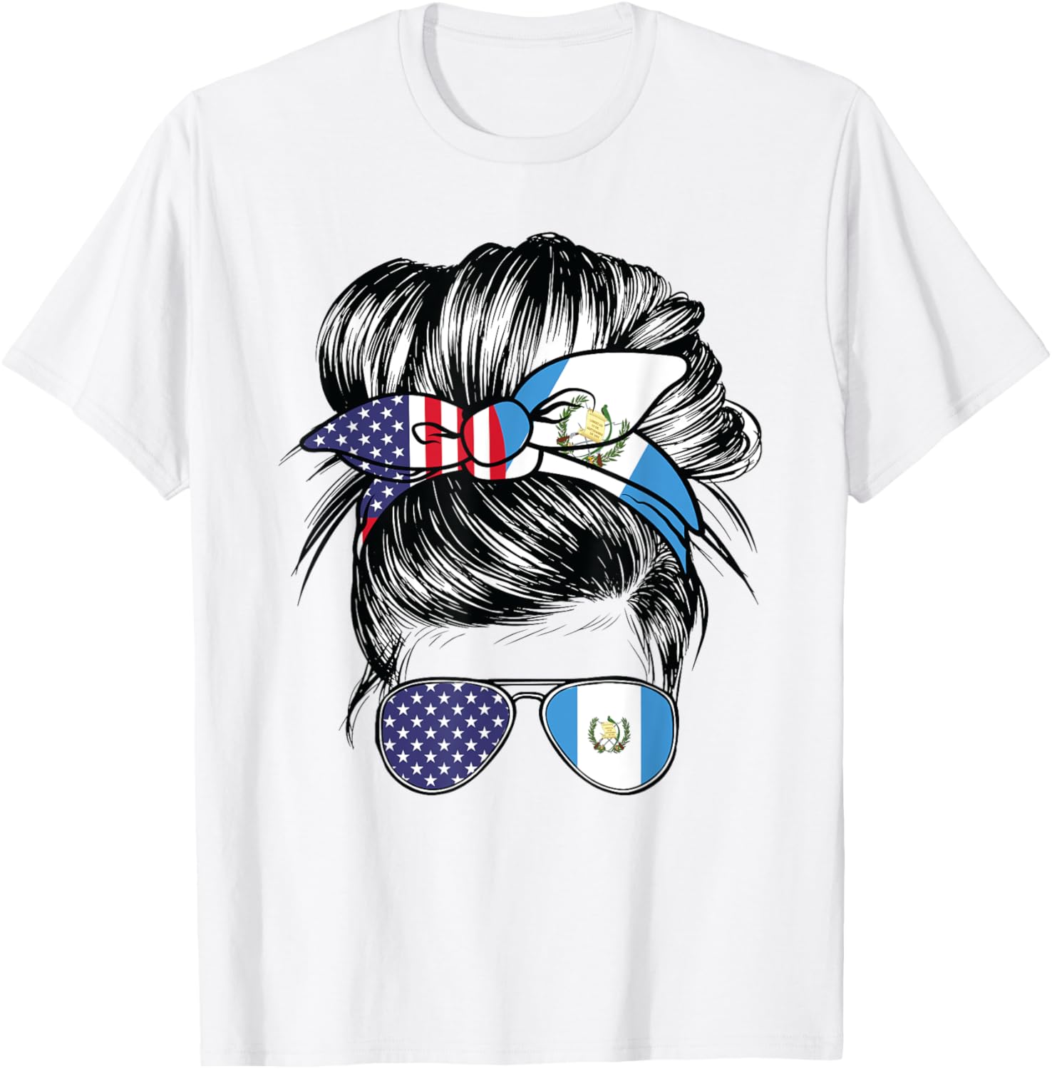 Guatemala Flag American Women Girl Usa Heritage Guatemalan