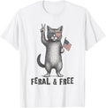 Feral Free Cat Funny 4Th Of July