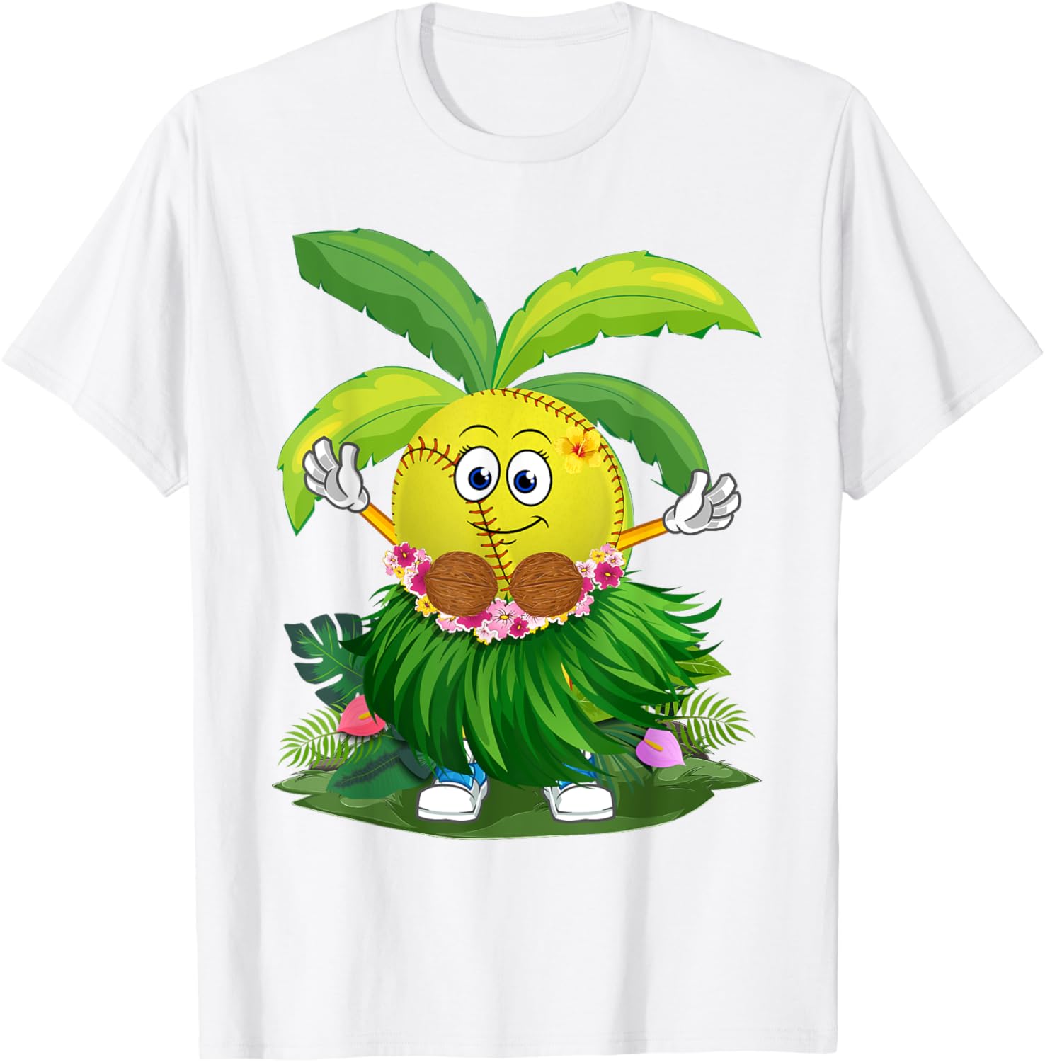 Funny Hawaii Softball Ball Hawaiian Tropical Summer Vacation