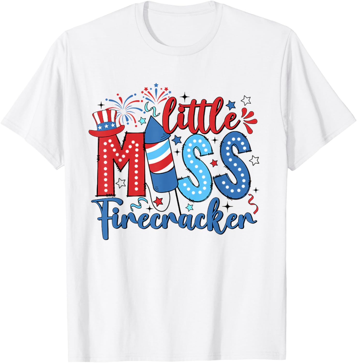 Little Miss Firecracker 4Th July American Flag Little Miss