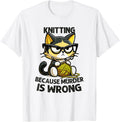 Cat Kitten Knitting knitting because murder is wrong