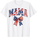 Mama 4Th Of July Coquette Bow American Flag Patriotic Family