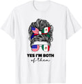 Half Mexican And American Mexico America Usa Flag Girl Women