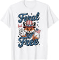 Feral But Free Fox 4Th Of July Usa Patriotic Art