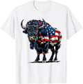 Bison American Flag Buffalo 4Th Of July Bison Gifts For Men