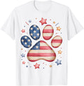 American Flag Patriotic Dog Cat Paw Print 4Th Of July Dog