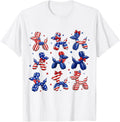 Balloon Dogs Coquette Bow 4Th Of July Usa Flag America Girls