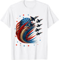 4Th Of July Fighter Jets Airplane Usa Flag Patriotic Men Boy