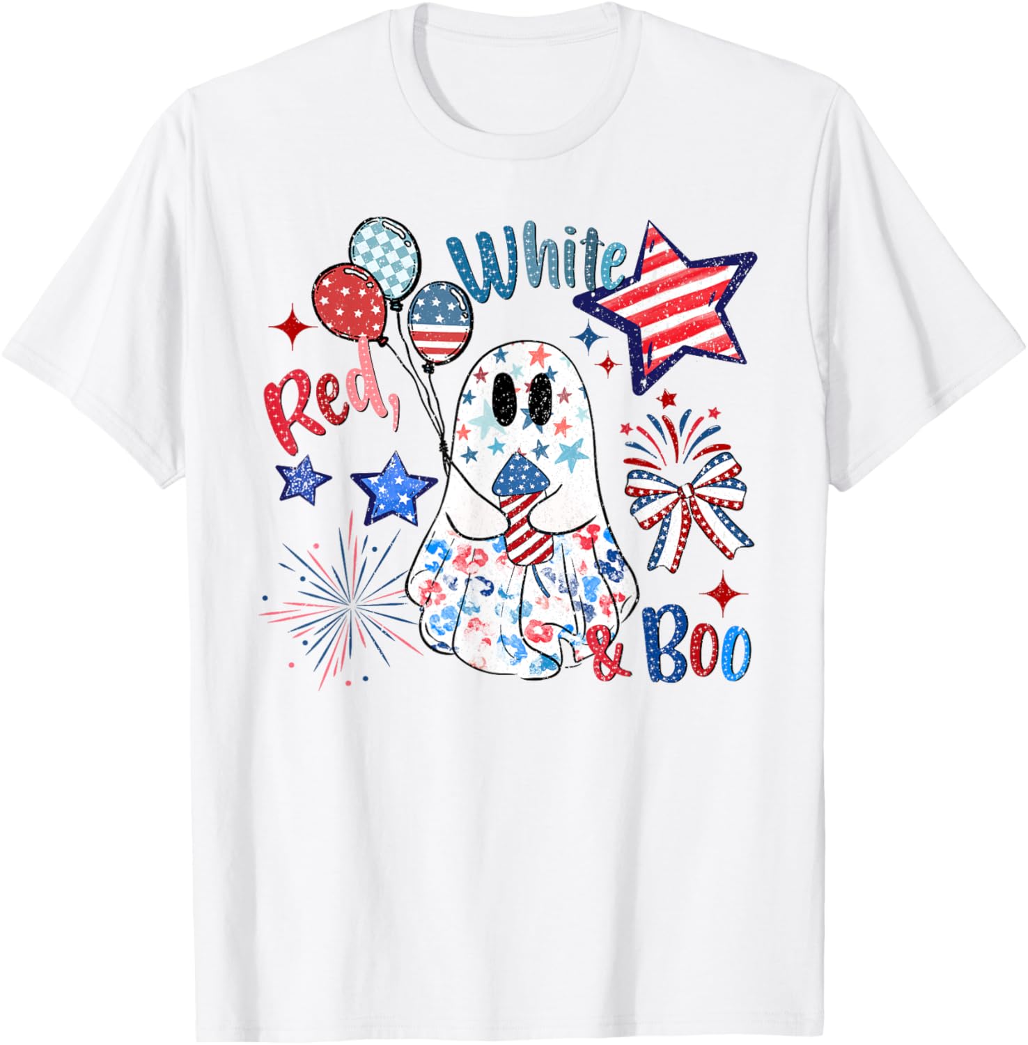 4Th Of July Independence Day Funny Patriotic Spooky Ghost