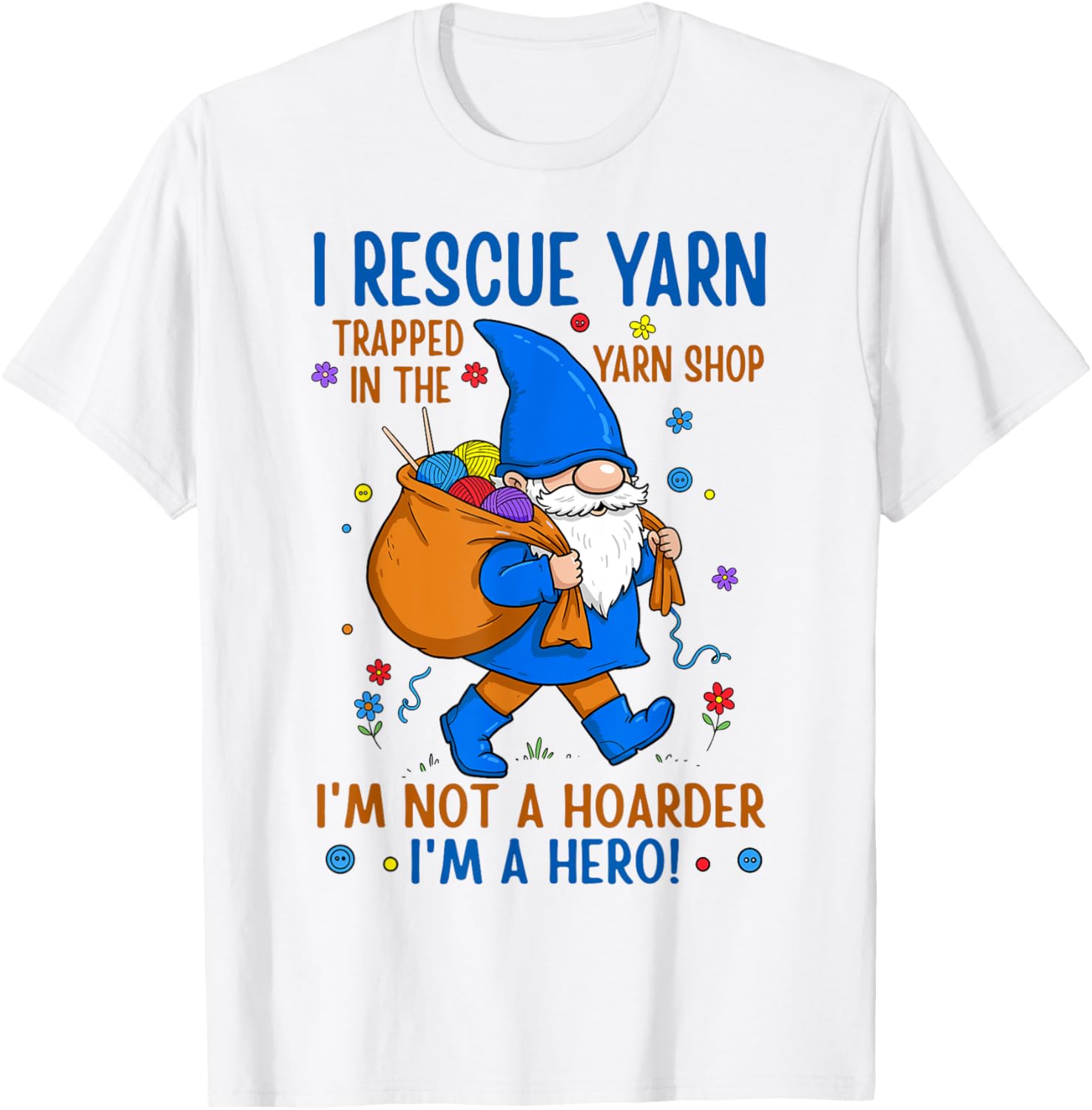 i rescue yarn trapped in the yarn shop gnome crochet