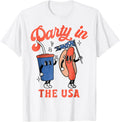 Party In The Usa 4Th Of July Cute Soda And Hotdog Patriotic