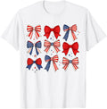 Red White And Blue American Coquette Bows Funny 4Th Of July