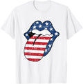 Usa Patriotic American Flag Tongue Lips 4Th Of July Women