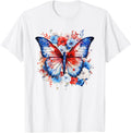 Usa American Flag Butterfly Beautiful Nature Lover July 4Th