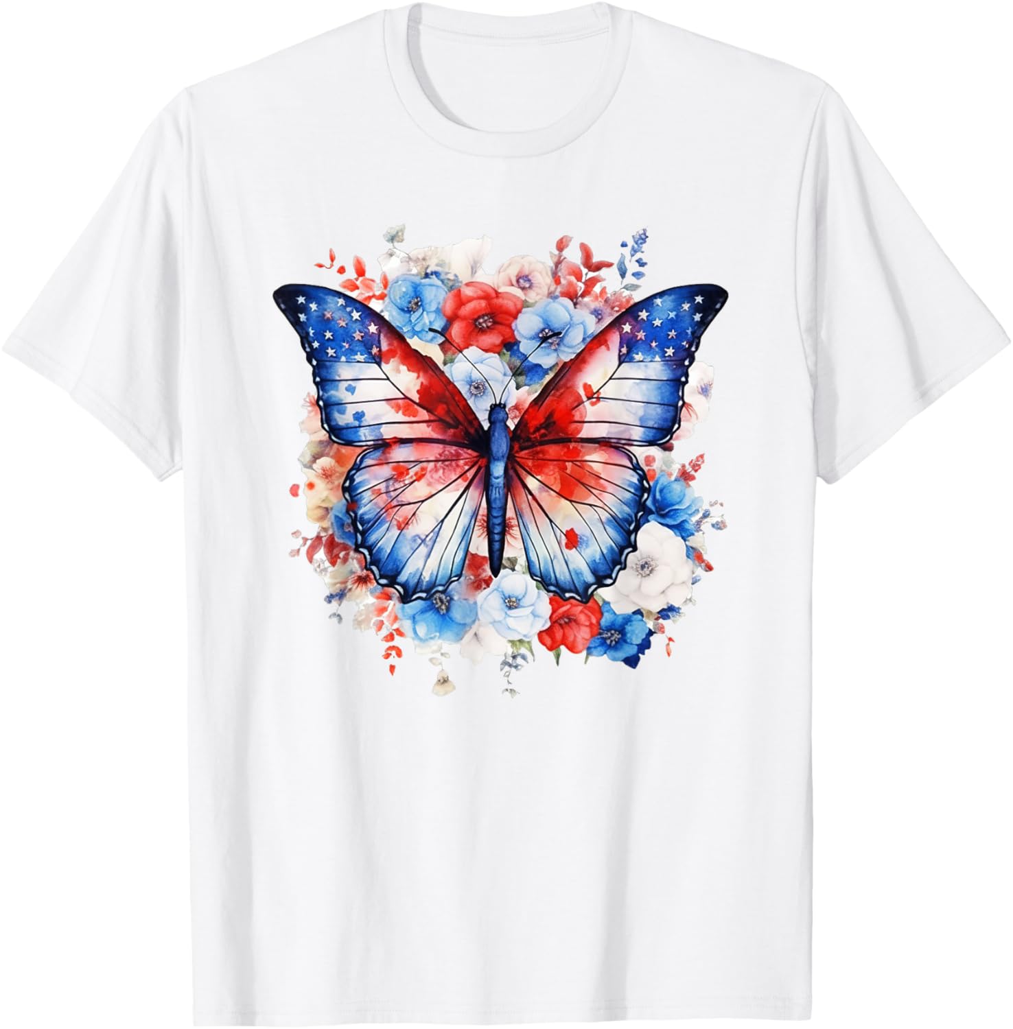 Usa American Flag Butterfly Beautiful Nature Lover July 4Th