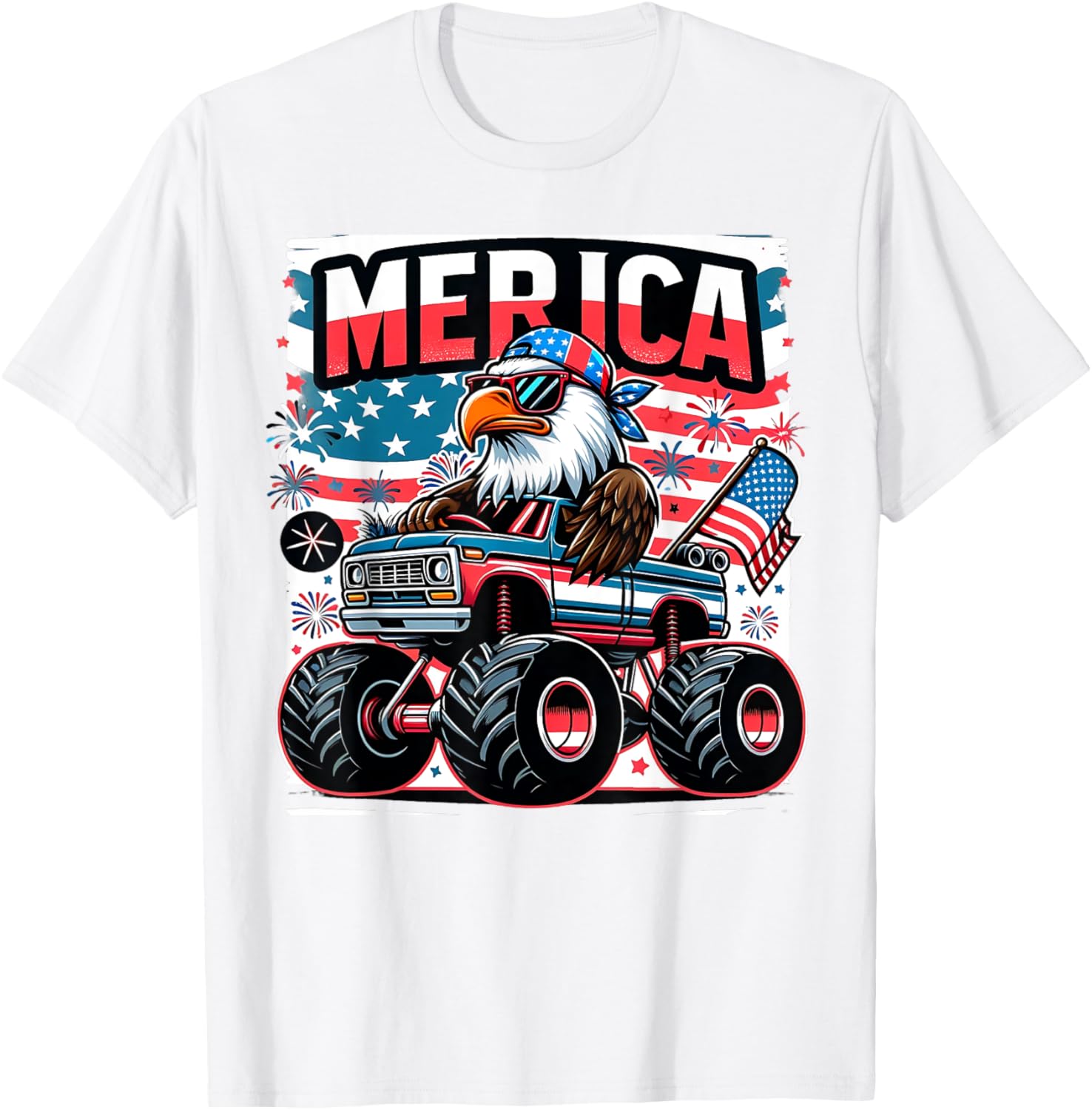 Merica 4Th Of July Shirts Boys Kids American Flag Eagle Usa