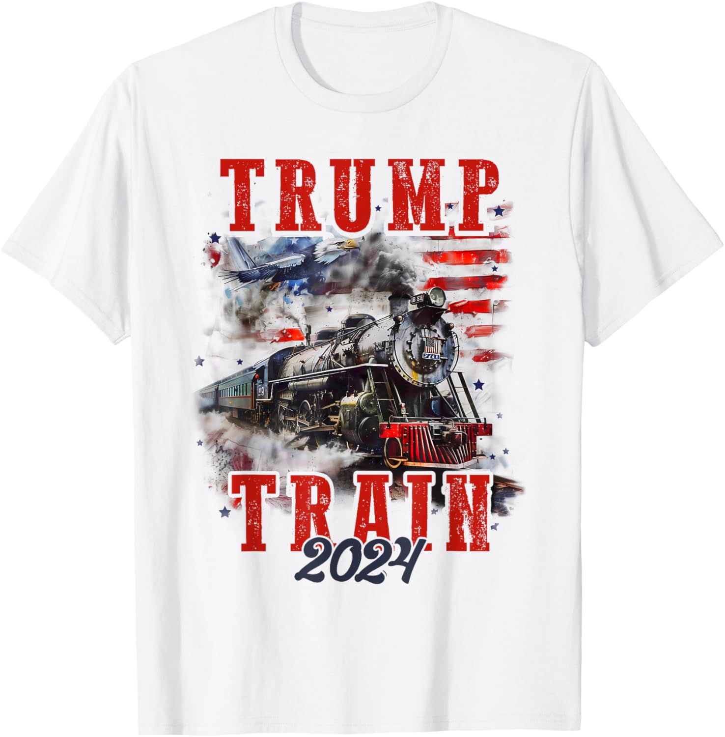 Trump Train 2024 American Flag Patriotic Freedom 4Th Of July