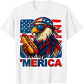 Funny Merica Eagle Hotdog Usa Flag 4Th Of July Patriotic Men