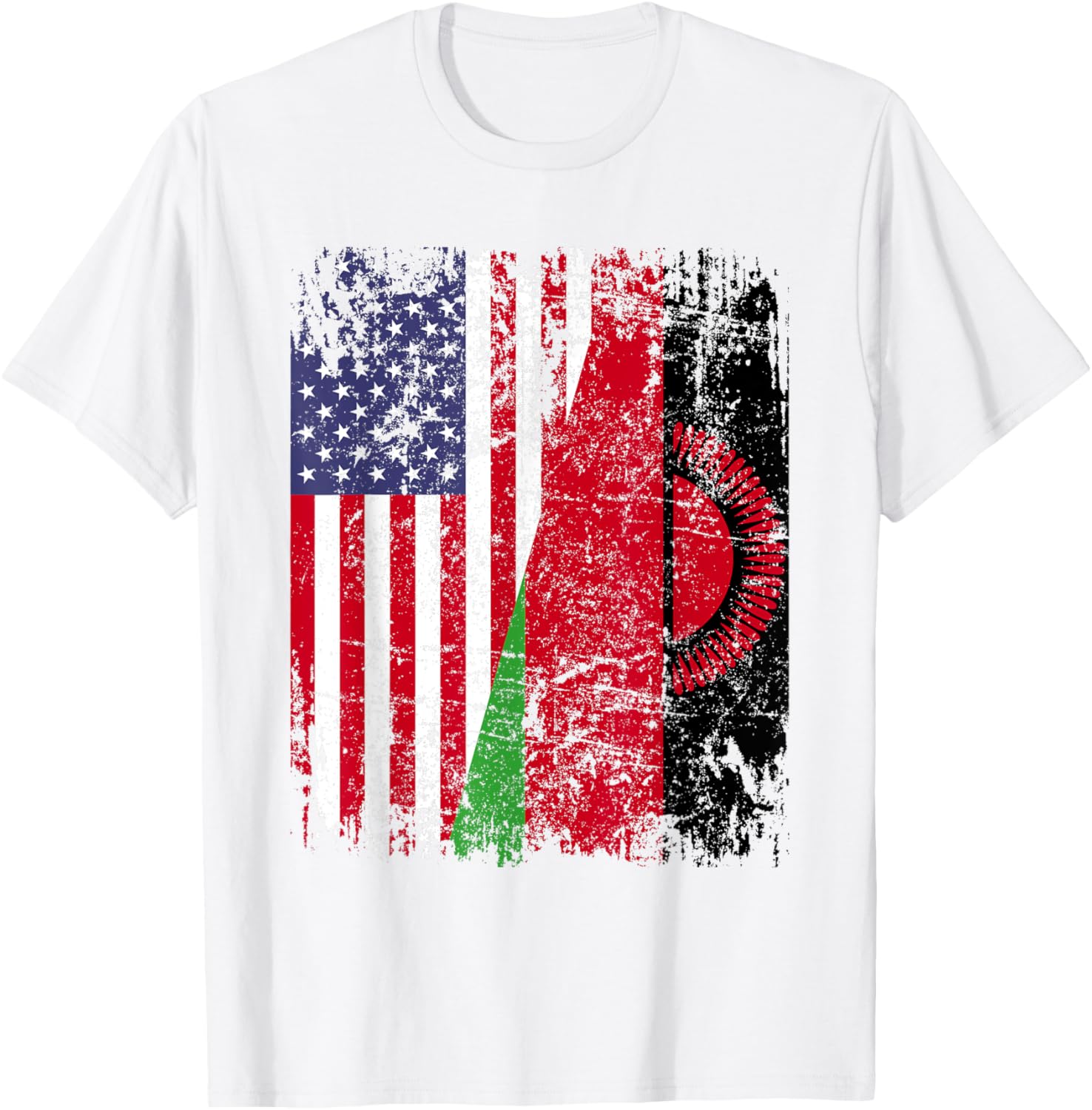 Malawian Roots Half American Flag Malawi
