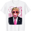 Donald Trump Pink Bubblegum Satire Pop Art With Usa Flag