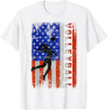 American Flag Volleyball Shirt Girl Teen Women Usa Patriotic