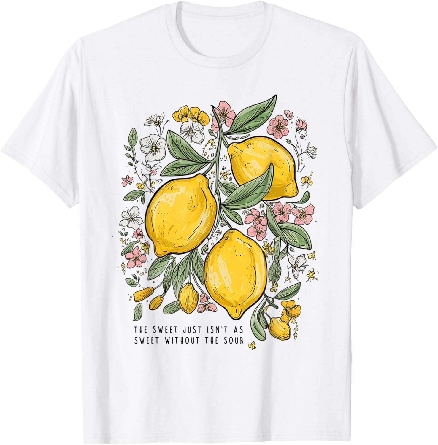 Retro Lemon Tee Lemon Fruits Design Citrus Lime Lemontree
