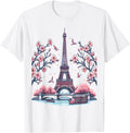 Parisian Souvenir Eiffel Tower Cherry Blossom Shirt 199