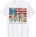 Usa Flag Floral Flower Land Of The Free Patriotic Girl Women
