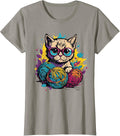 Kitten playing with a balls of yarn , Playful yarn kitten