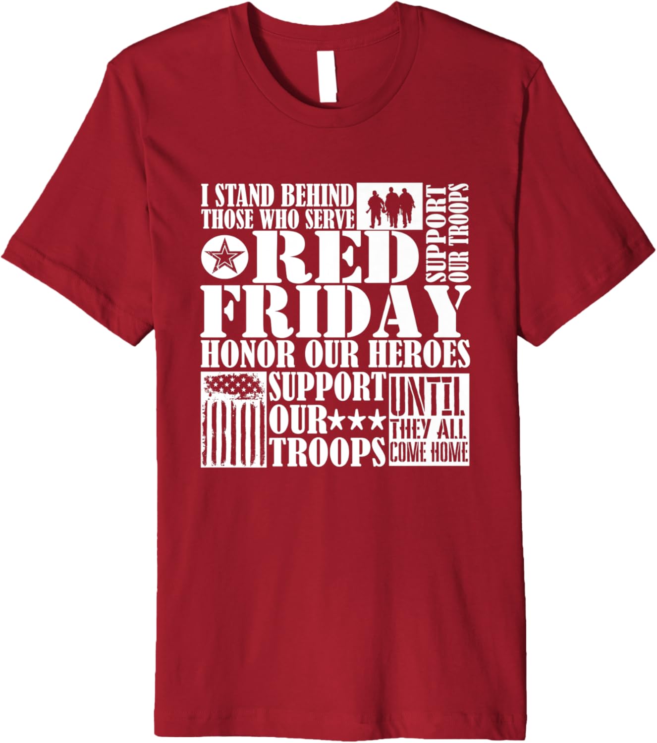 I Stand Behind Those Who Serve American Flag Red Friday Premium