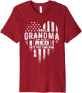 Proud Grandma Red Friday American Flag Heart Military Family Premium