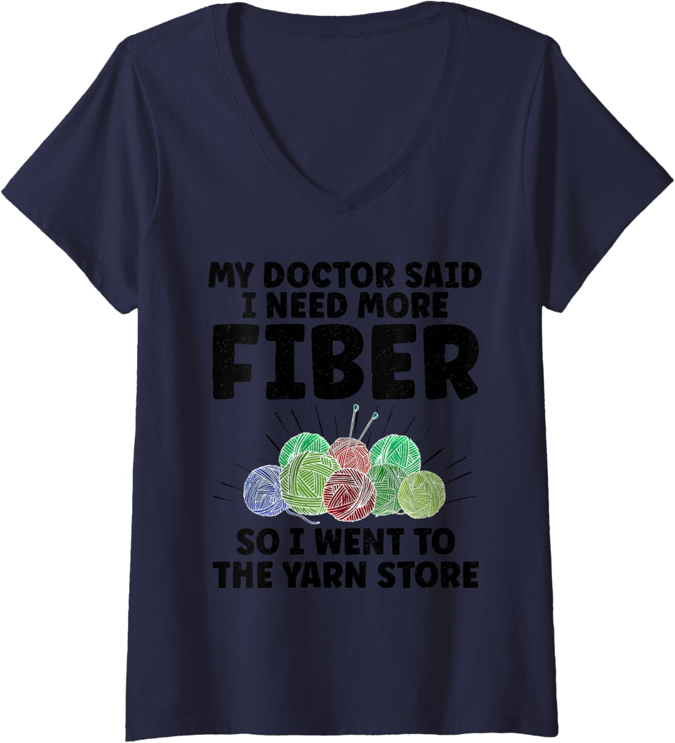 Funny Crocheting For Women Mom Knitting Yarn Crochet Lovers V-Neck