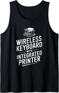 Wireless Keyboard With Integrated Printer Typewriter Novel Tank Top