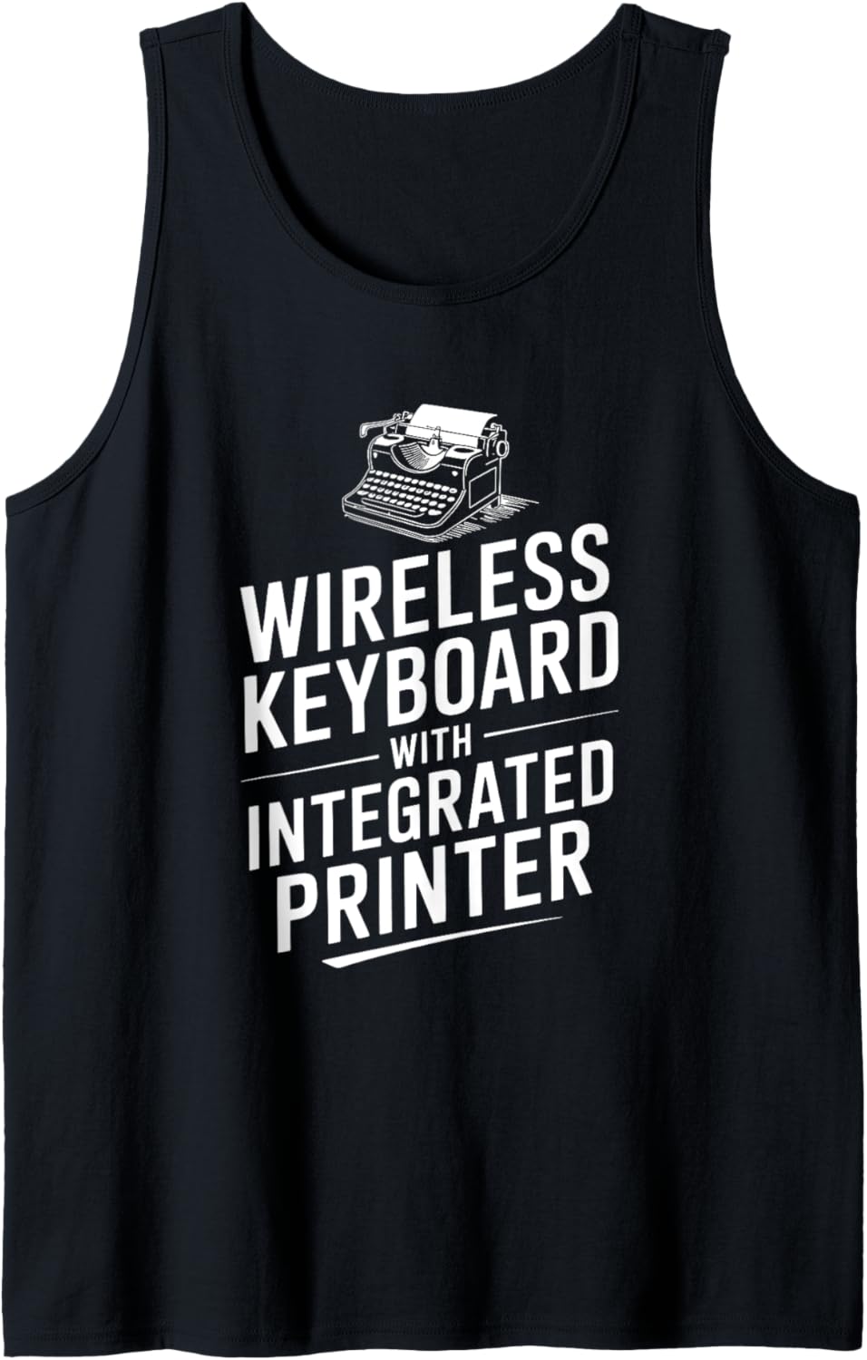 Wireless Keyboard With Integrated Printer Typewriter Novel Tank Top