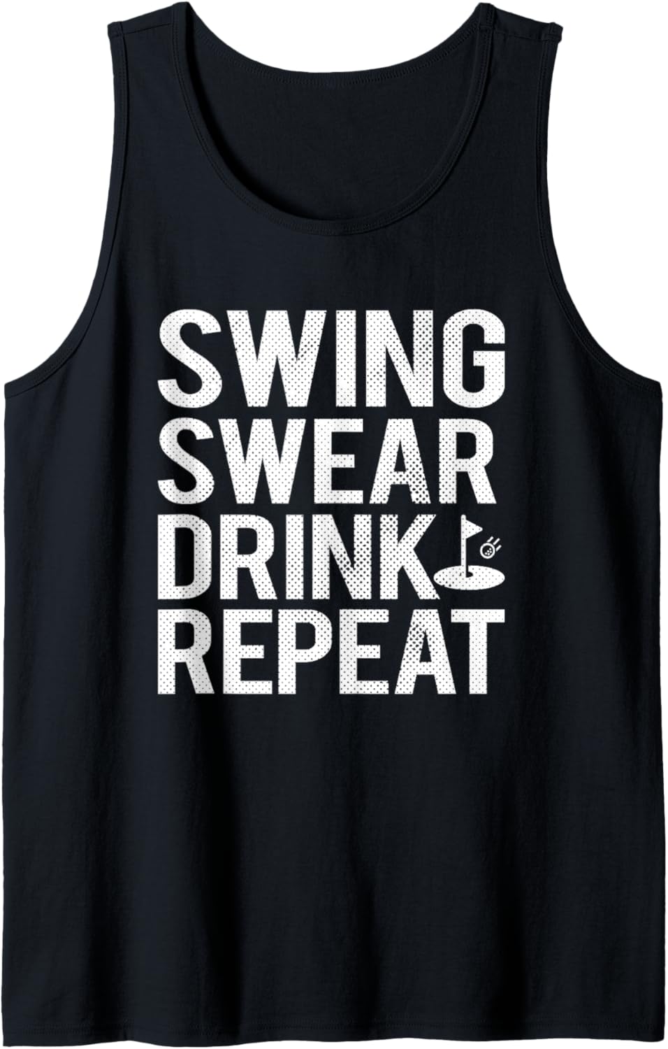 Swing Swear Drink Repeat Funny Golf Tank Top