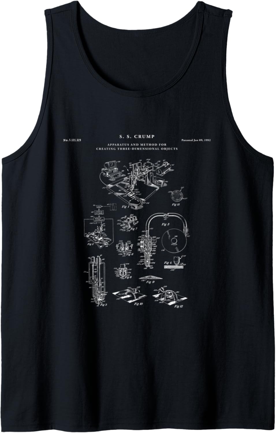 3D Printer Patent T Shirt Engineer T Shirt Tank Top
