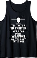 3D Printer T Shirts Men Tank Top