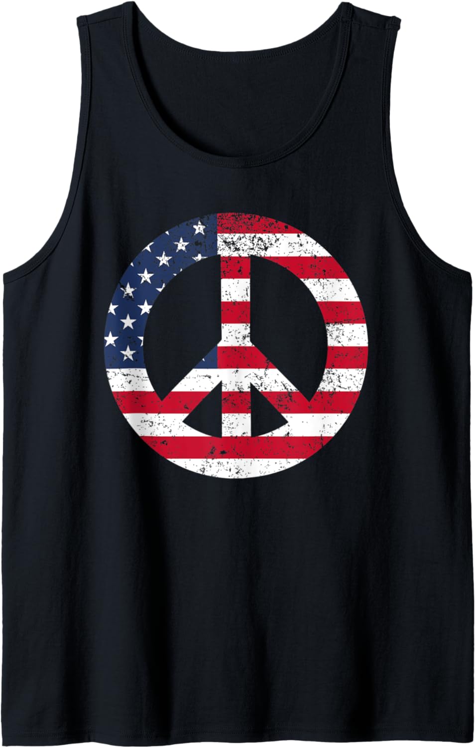 Peace Sign Shirt Patriotic Usa Flag Peace Love Tank Top