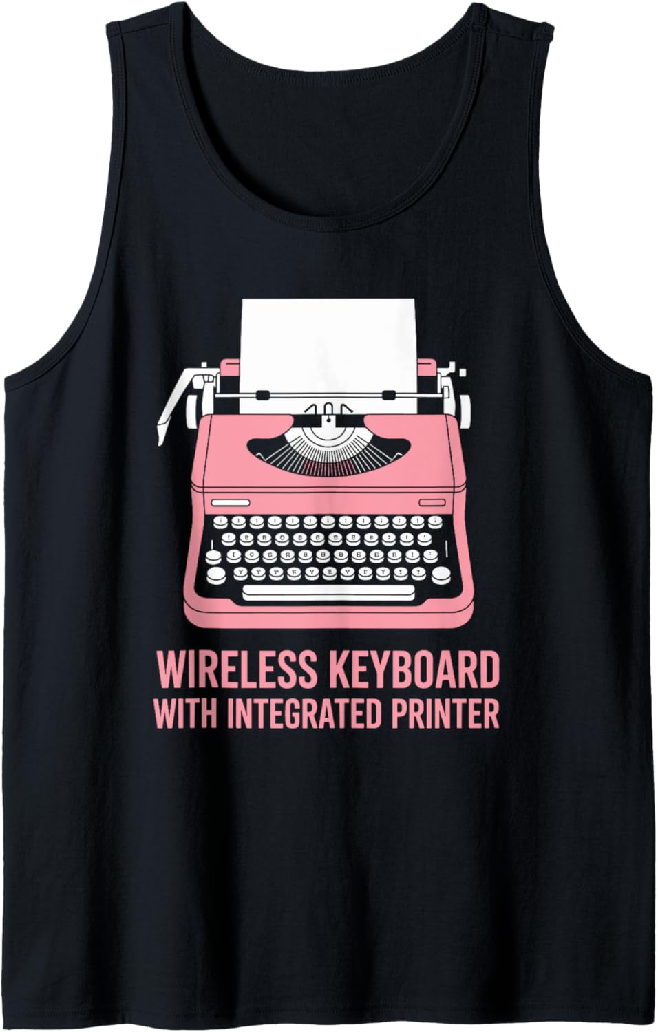 Typewriter Novel Wireless Keyboard With Integrated Printer Tank Top