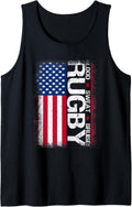 Usa Rugby American Flag Distressed Rugby 4Th Of July Gift Tank Top