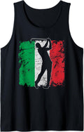 Golf Vintage Italia Italy Italian Flag Golf Player Tank Top