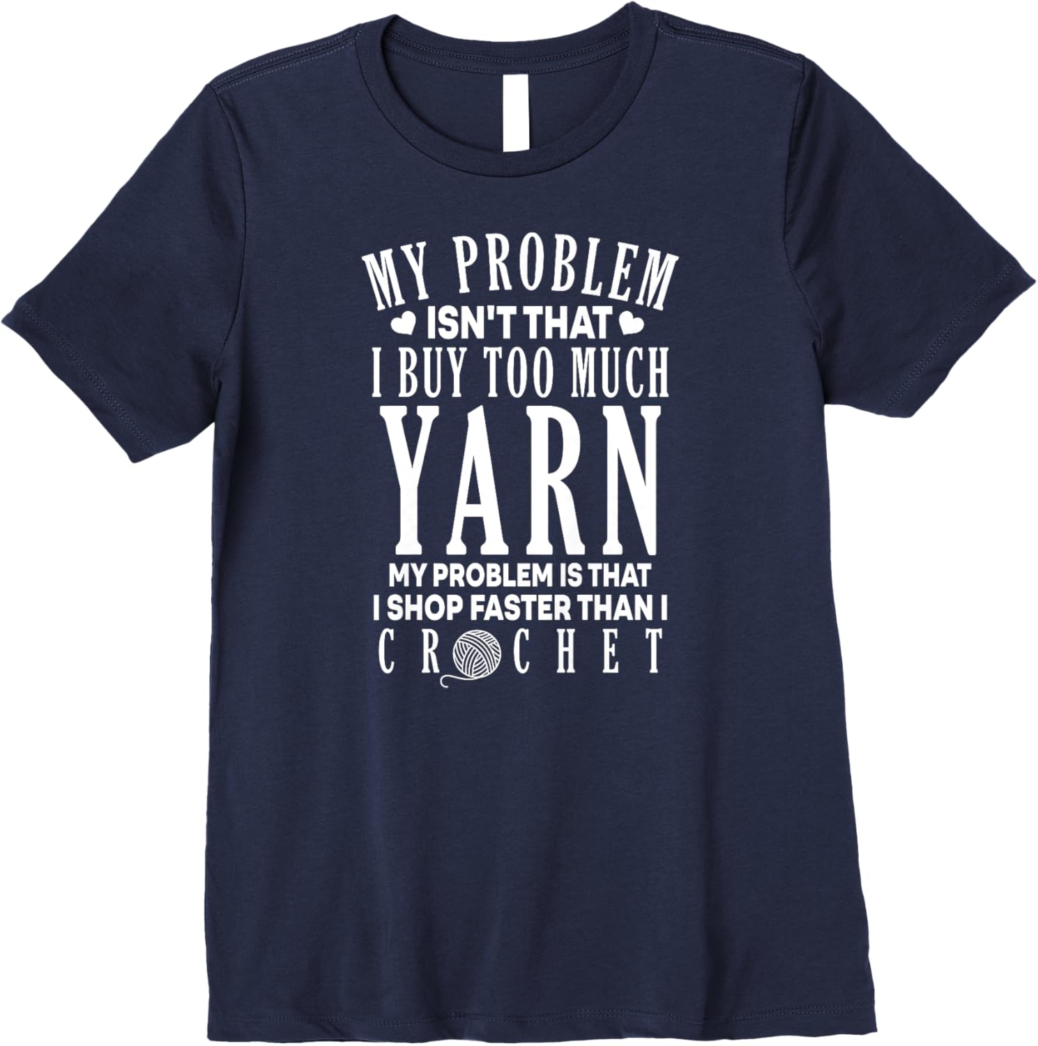 I Shop Faster Than I Crochet Crocheting Funny Yarn Lover Premium