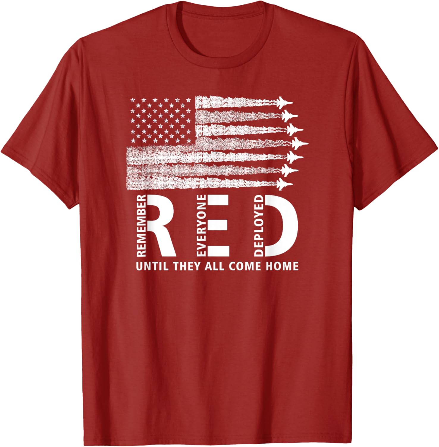 American Flag Red Friday Remember Everyone Deployed Military