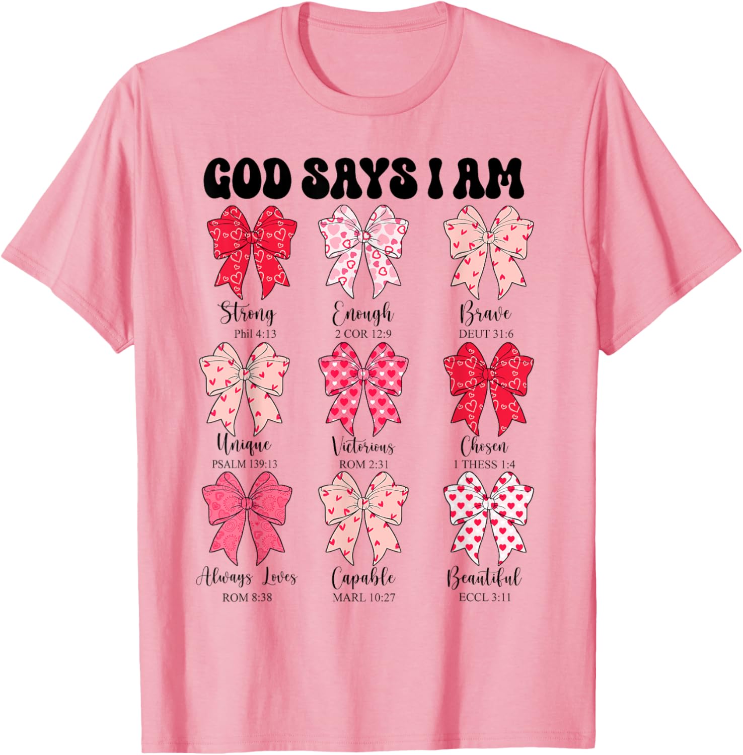 Christian God Says I Am Coquette Bow Cute Teen Girl Toddler