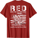 Vintage Red Friday Until They Come Home Usa American Flag