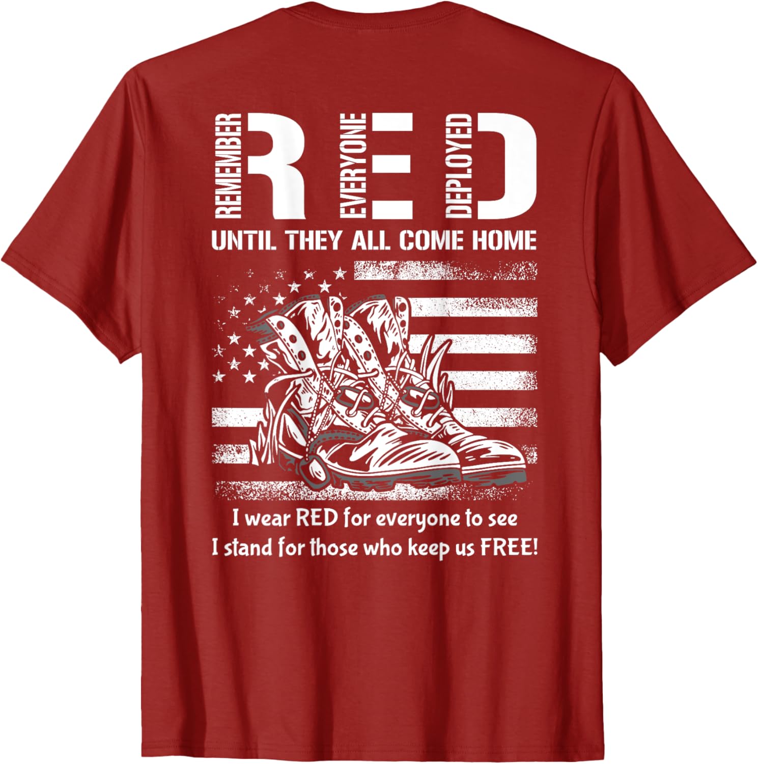 Vintage Red Friday Until They Come Home Usa American Flag