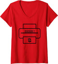 Womens Money Printer Brrr Inflation Finance Economy Currency Cash V Neck