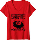 Womens Soap Making Owns The Weekends - Soap Making Soap Maker V-Neck